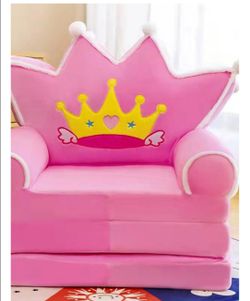 Toddler chair removable washable pink gold crown "cover"