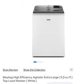 Maytag High Efficiency Agitator Extra Large (5.2-cu ft ) Top-Load Washer ( White )