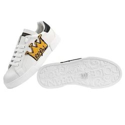 Dolce & Gabbana Royal Crown-Patch Portofino Sneakers Size 9 Mens