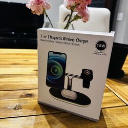 3-in- 1 Magnetic Wireless Charger Made for iphone 12 series+ iWatch+ Airpods