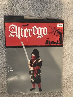 Ninja Costume Size 4-6