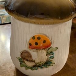 Vintage mushroom sears and Roebuck coffee containers And Creamer And Sugar