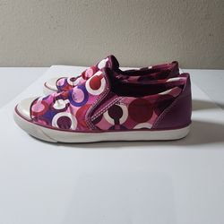 Coach Beale Women's Size 7 Berry Signature Sneakers With Original Box
