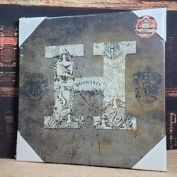 Licensed Hogwarts Letter H Printed Canvas Square Print - Geek Gear Exclusive