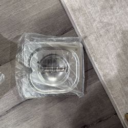 HECMAC Anti-Jam Hotel Pan with Notched Lid, 1/6 Size 4 Inch Deep, Heavy Duty, Commercial Stainless Steel C