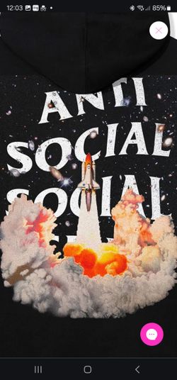 Anti Social Social Club Phenomena Hoodie- Black Size XL  NASA _ Sold Out!  Brand New 