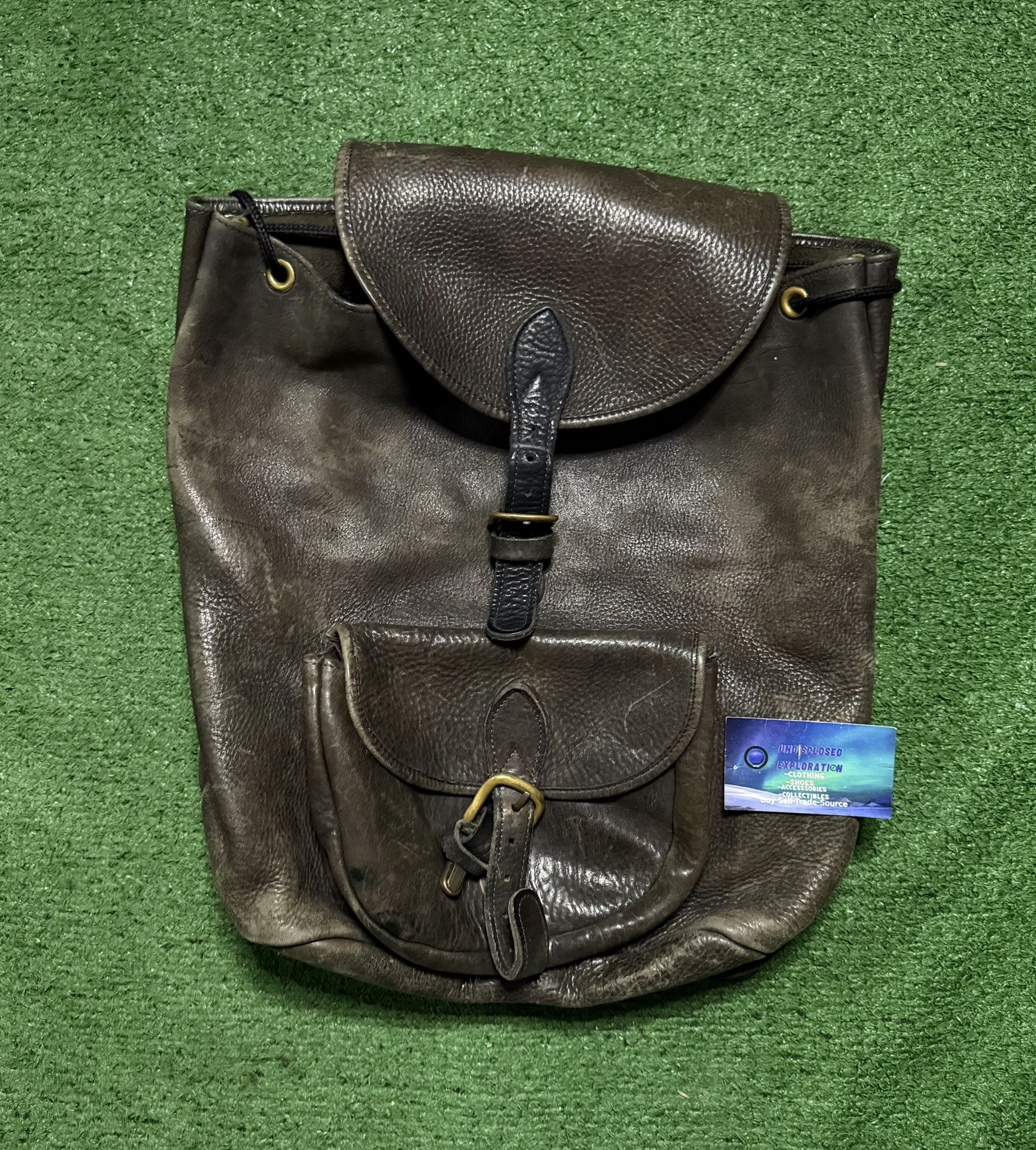 Vintage Robert Cheau Leather Sack Backpack 