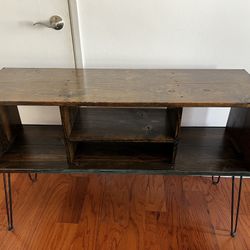 Handmade Dark Walnut Entertainment Center/Record Storage