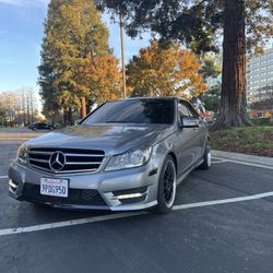 Pick up this week, Mercedes-Benz C-Class Silver, custom rims+lights+tints