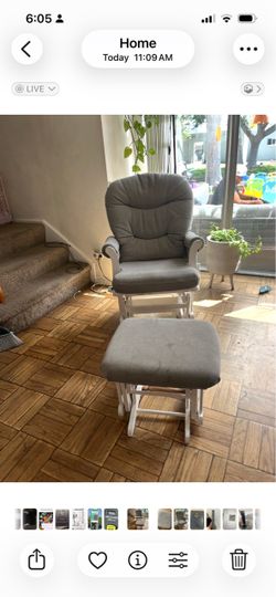 Glider Rocking Chair with Ottoman