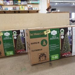 7.5′ Pre-Lit Birchwood Fir Holiday Tree w/ Warm White Twinkle LED Lights