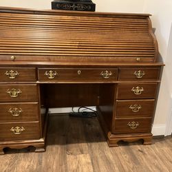 Solid Cherry Roll Top Desk 