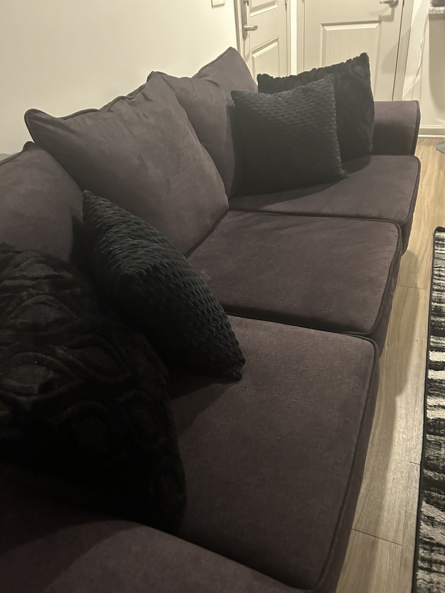 Charcoal Grey Sofa + 4 Pillows $650 OBO