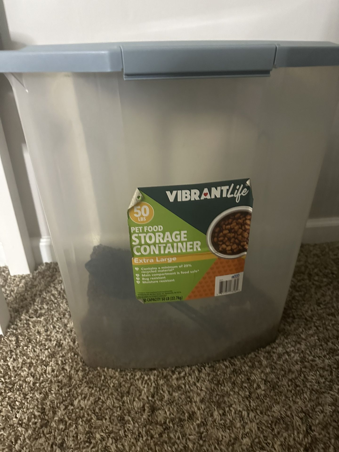 50 Lb Pet Food Container With Latch