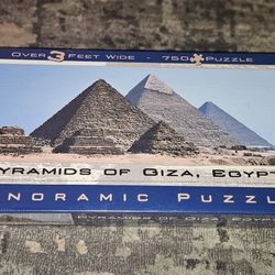 Pyramids Of Giza Egypt Panoramic Puzzle 750pcs Over 3 Ft Wide Brand New & Sealed
