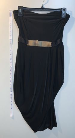 back out black dress SPINE OPEN BACK SIDE DROP (MINI DRESS)