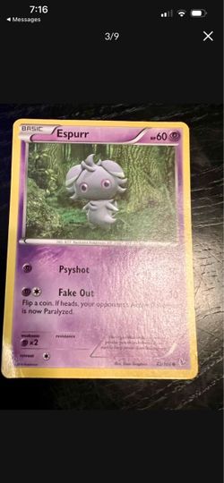 Espurr playing card from Pokemon