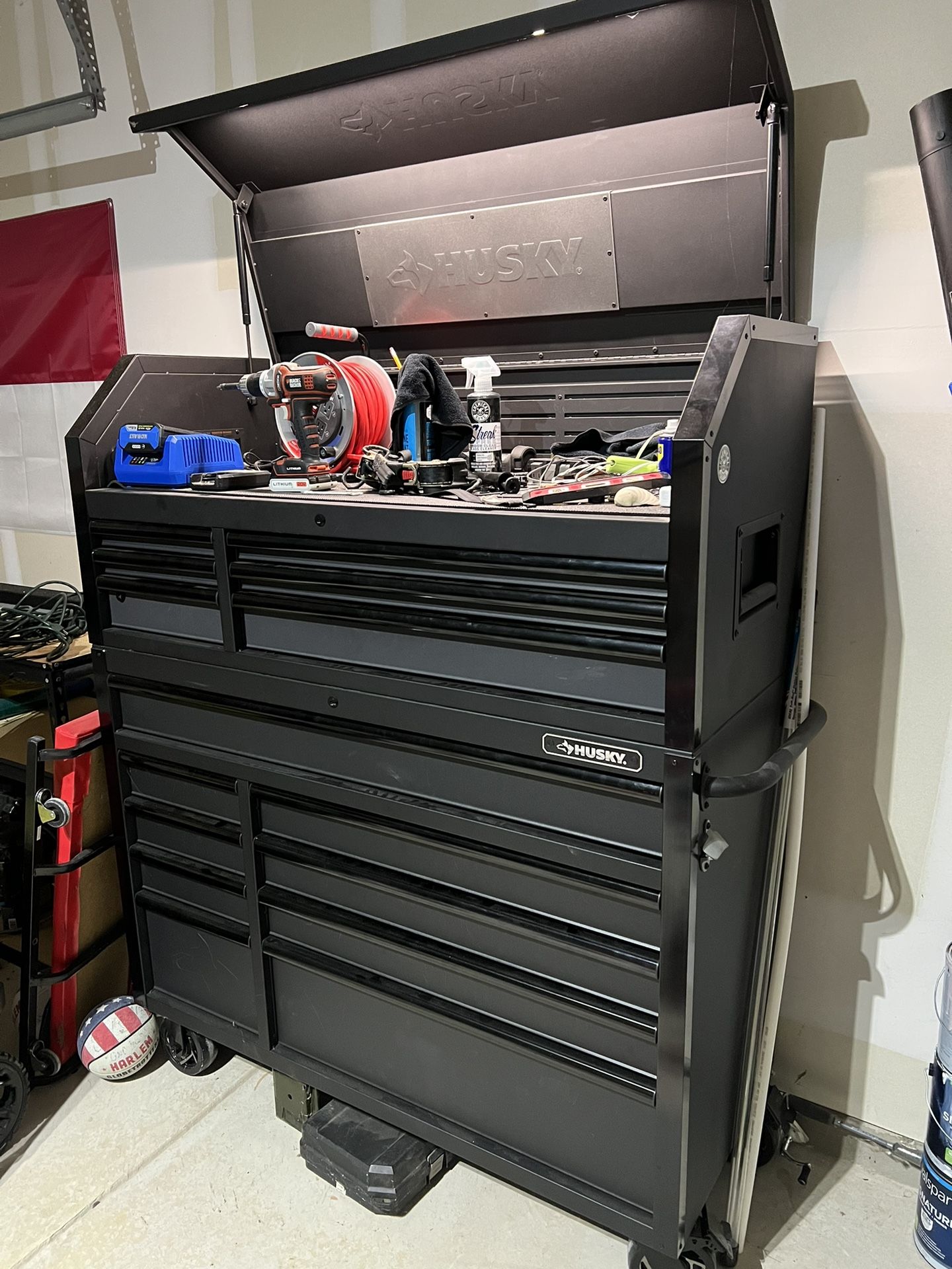 Husky 52 in. W x 21.5 in. D Heavy Duty Tool Chest w/LED Light
