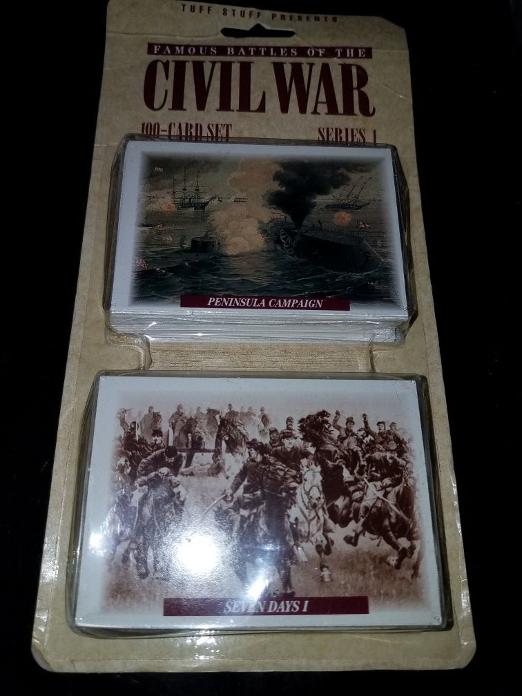 Famous battles of the civil war card set