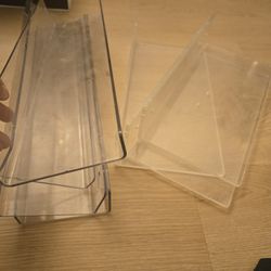 Clear floating shelves