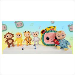 CoComelon Plush & Figure Toy Bundle (Musical JJ, Animal Onesies & Pillows)
