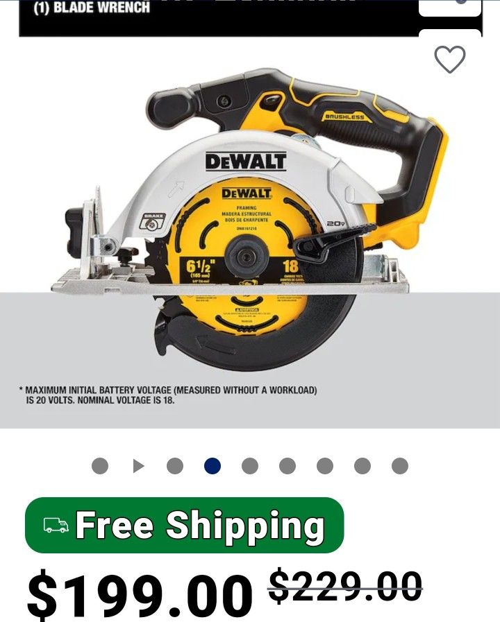 Dewalt 20v XR CIRCULAR SAW