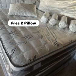 🔹Mattress pillow top 🔸12” inches 🟢Queen $199 🟡Full $180 🟠Twin $130 🔴King $299 🔵Cal king $299 ☑️Delivery available $30🚚
