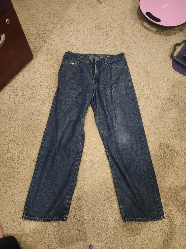 Antique Silver Tab Levis 34x32