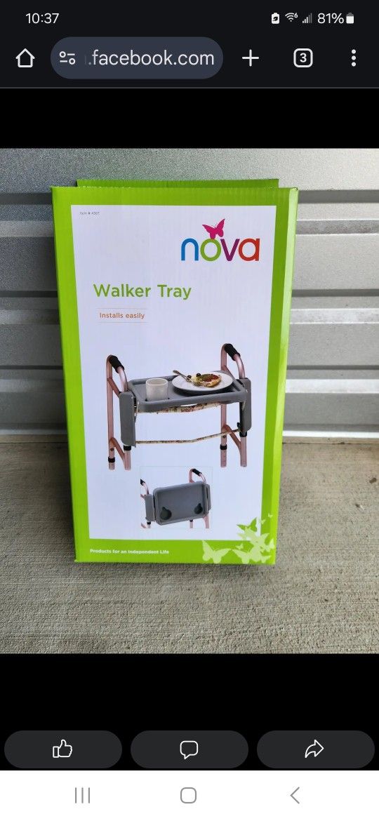 Nova Folding Walker Tray