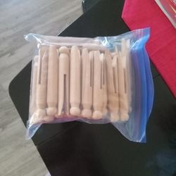 Bag Of Vintage Clothes Pins