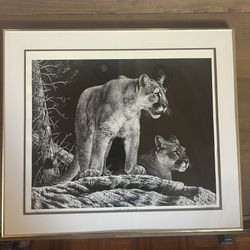 Daniel Toledo Scratchboard Lithograph “Mate of the Wild” Limited Edition of 950