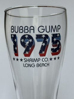 NEW Vintage Bubba Gump 20oz Beer Glass 8 1/2” Pilsner 1975 LONG BEACH CA Shrimp Co