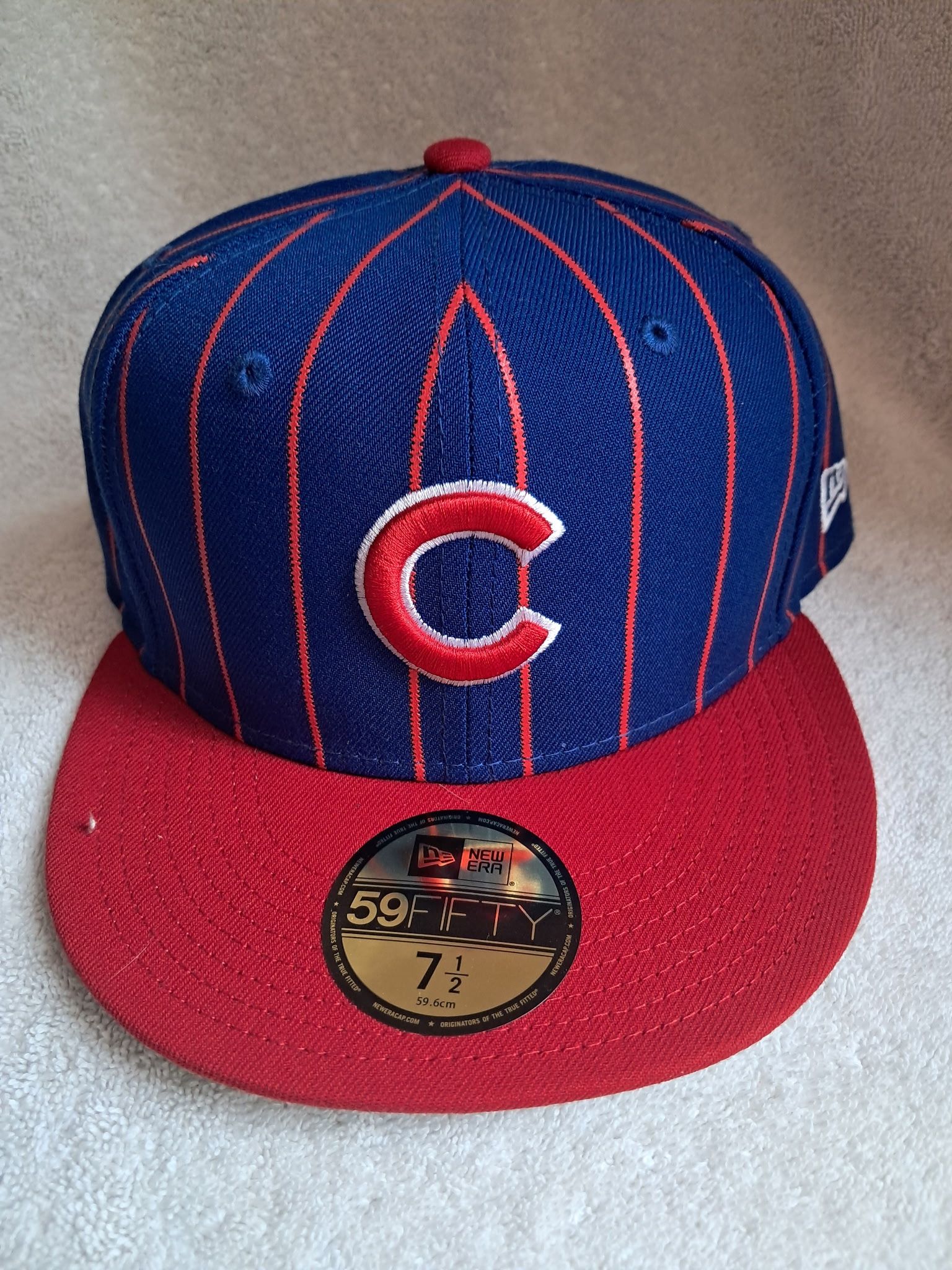 Chicago Cubs New Era MLB Pinstripe Fitted Hat 7 1/2