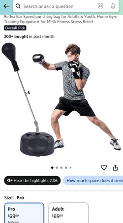 Punching Bag with Stand, Height Adjustable Boxing Speed Bag Adult
