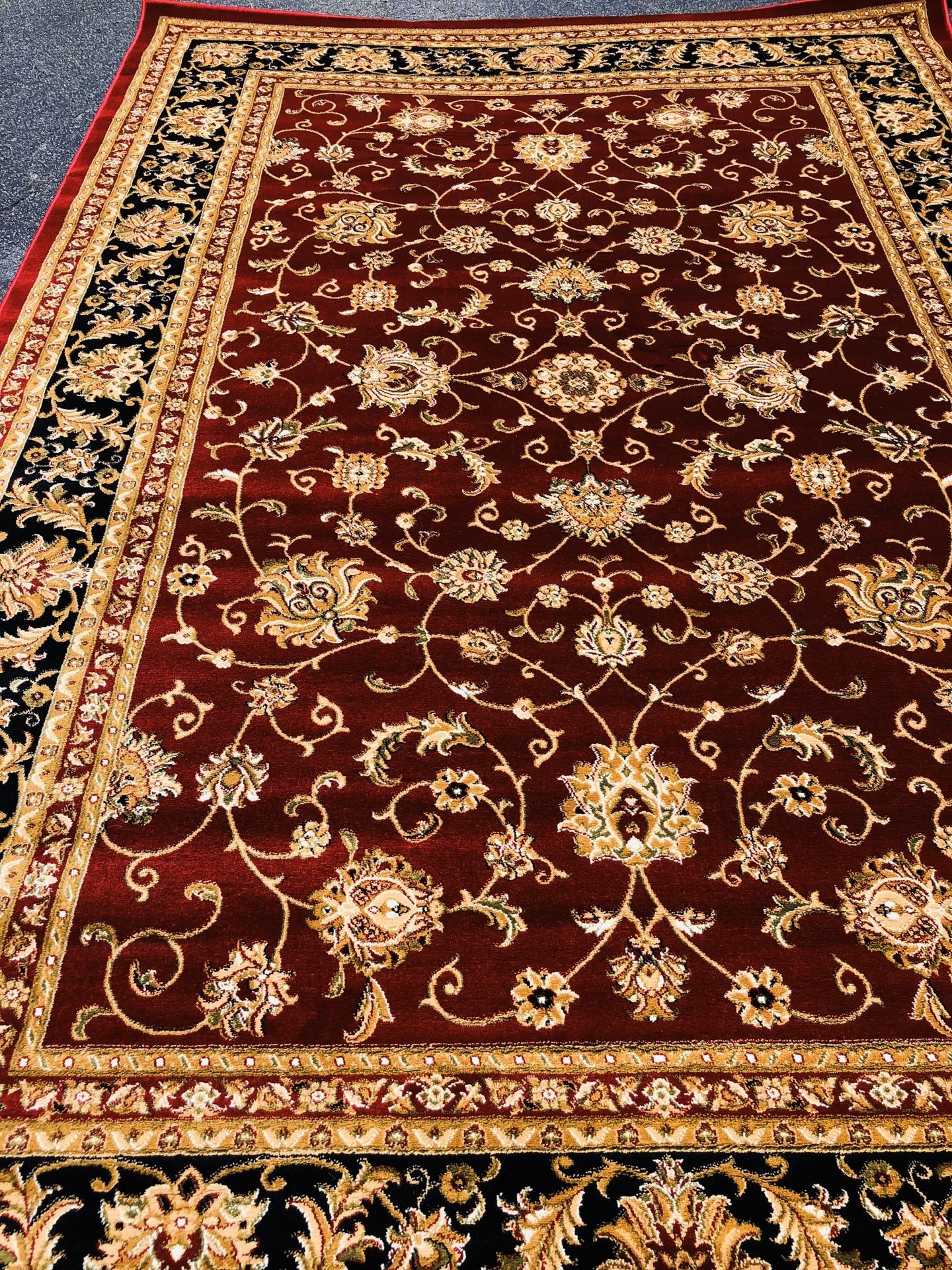 New rug size 8x11 nice red burgundy carpet Persian style rugs