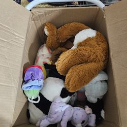 3 Large Boxes of Plushies