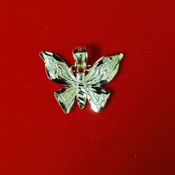 10kt Gold Butterfly Pendant