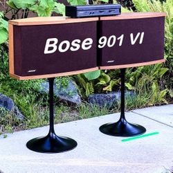 Bose 901 Series VI Speakers with EQ and Stands