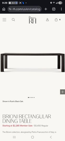 Rh   table.  Round and rectangular