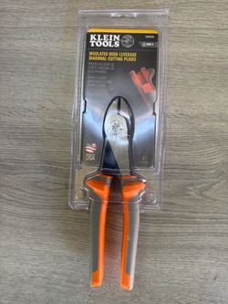 Klein Tools 8 in. Diagonal Cutting Pliers, Insulated, High Leverage