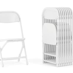 Kids Plastic Folding Chairs, White 