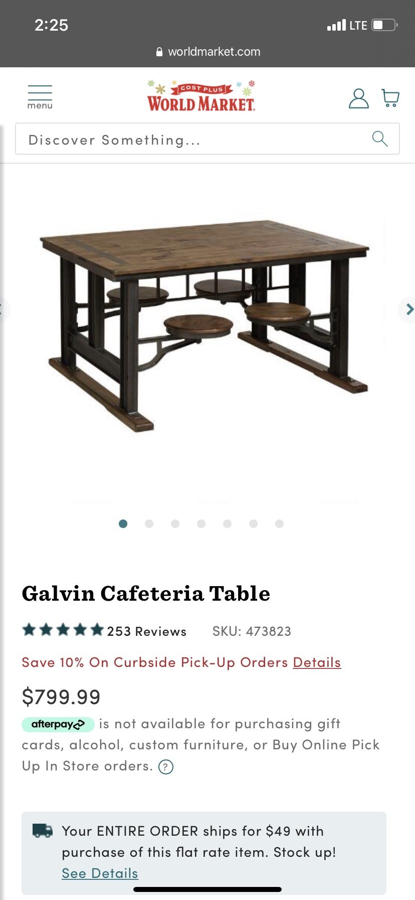 Calvin Cafeteria Table