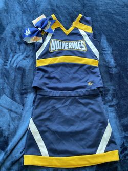 Wolverines Cheerleading Outfit with Bow