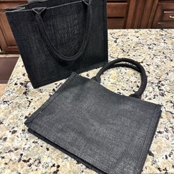 Black Burlap Tote Bags Jute Tote - 20 Bags Total