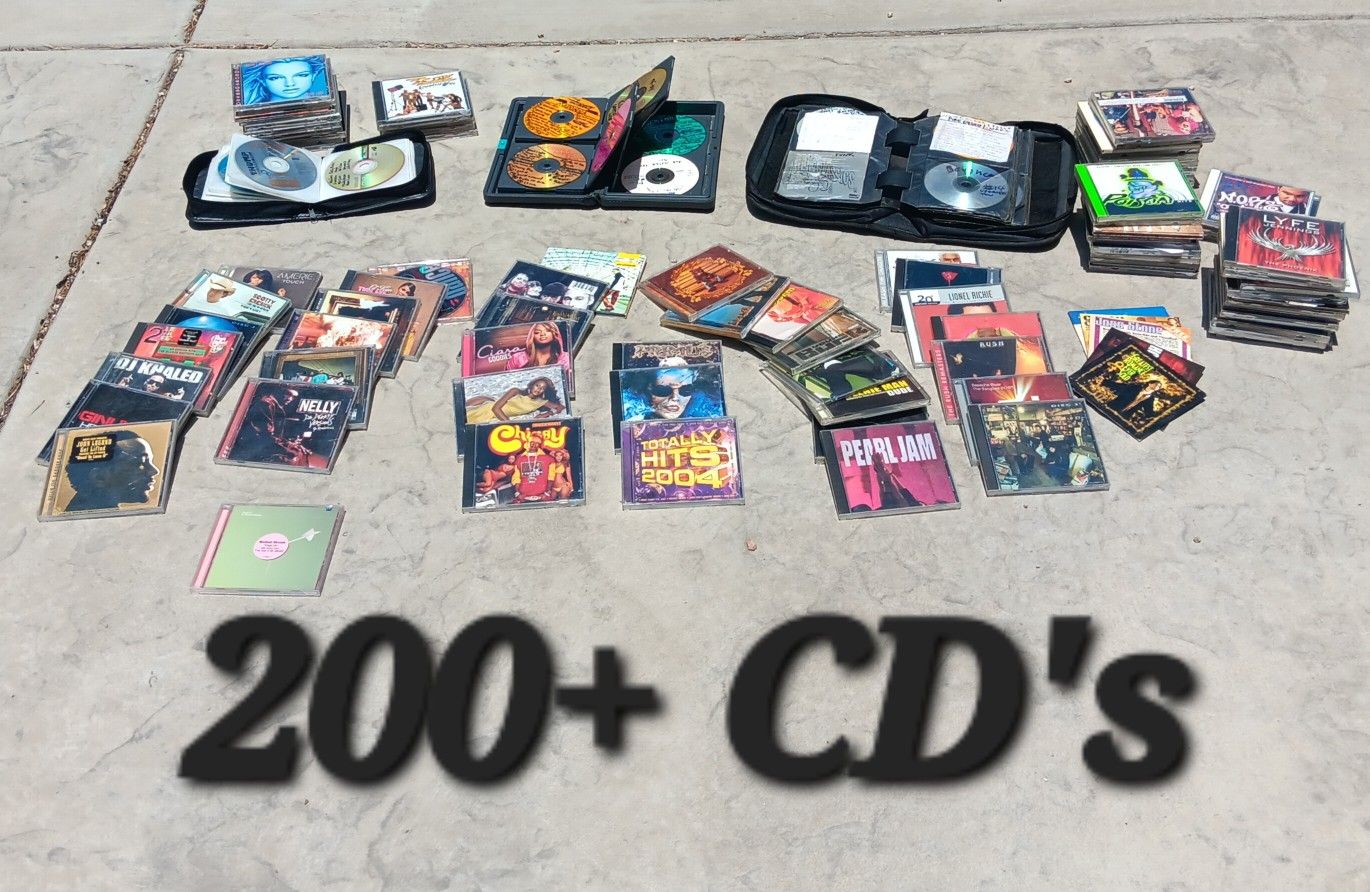 Amazing Music Collection 200+ CD's Hip-Hop, Rock, Etc!