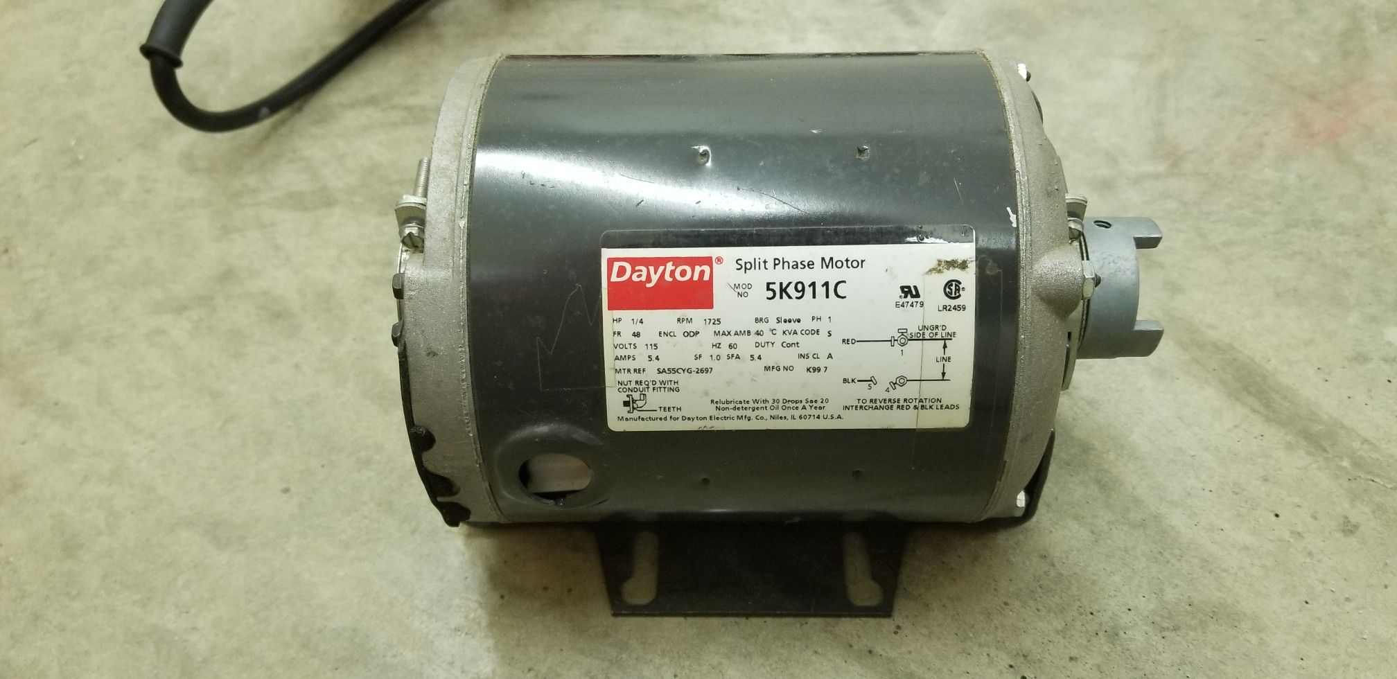 Electric Dayton 110 motor