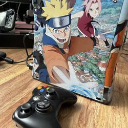 Custom RGH3 Xbox 360 Slim (1TB HDD) - Naruto Decal & Custom Sound Board