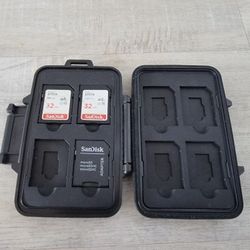 32gb SD cards & Micro SD Adapter + Waterproof Case