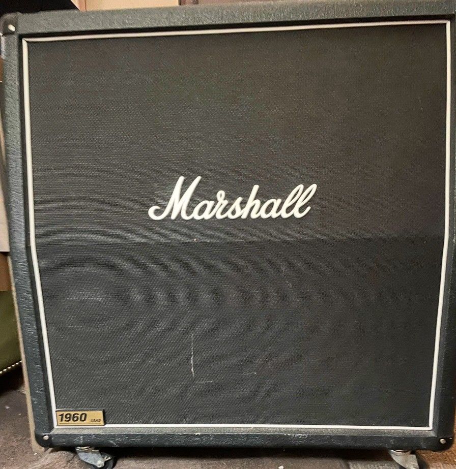 1960 Marshall 4x12 cabinet for electric guitar. 