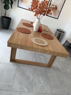 Modern Wood-Tone Dining Table